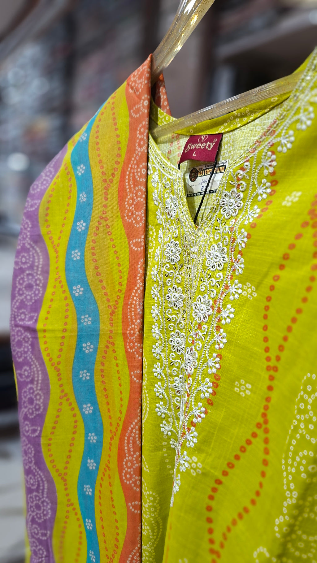 Premium Quality Ready made cotton Blend suit in Yellow colour