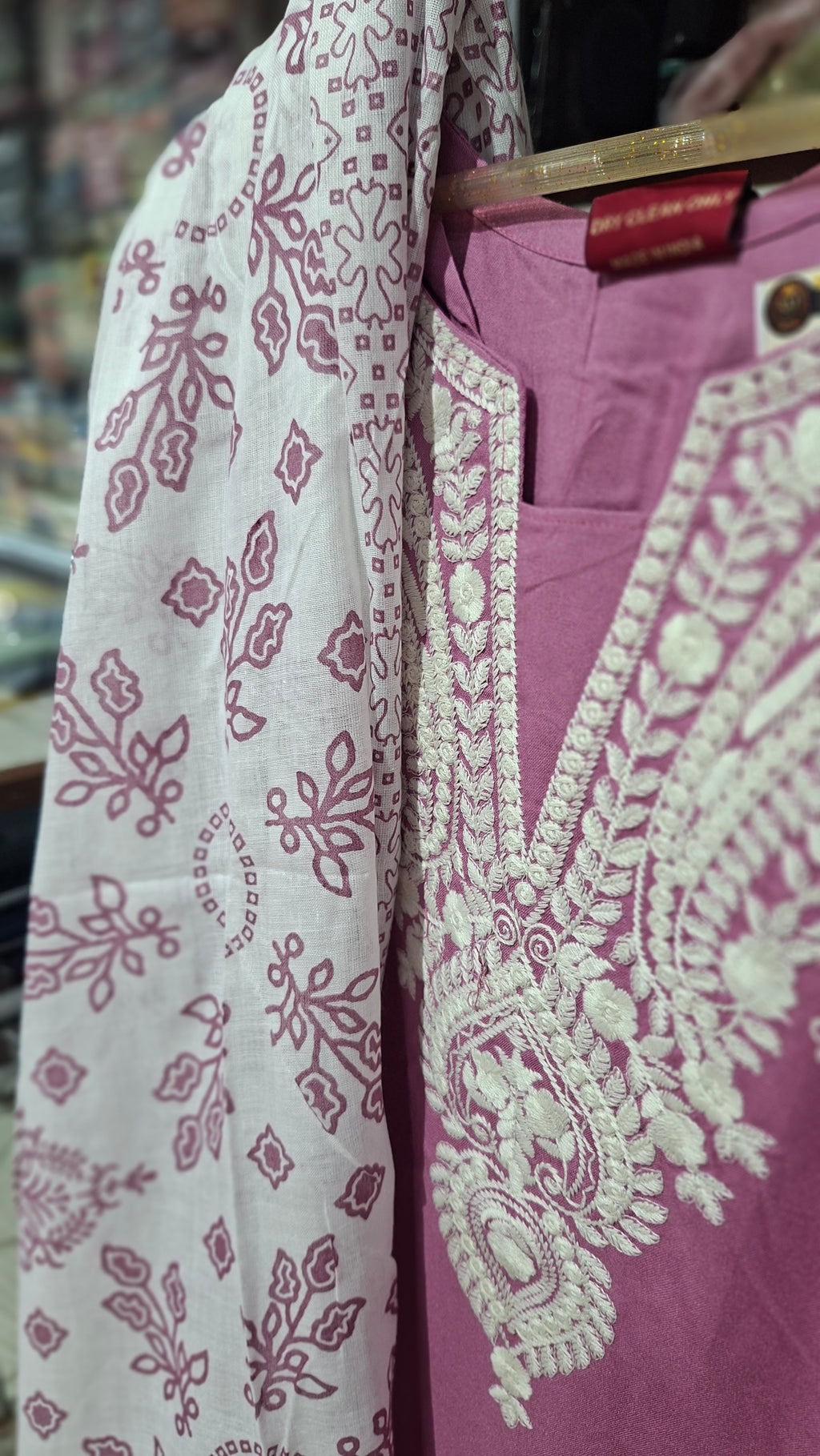 Premium Quality Ready made cotton Blend suit in pink colour