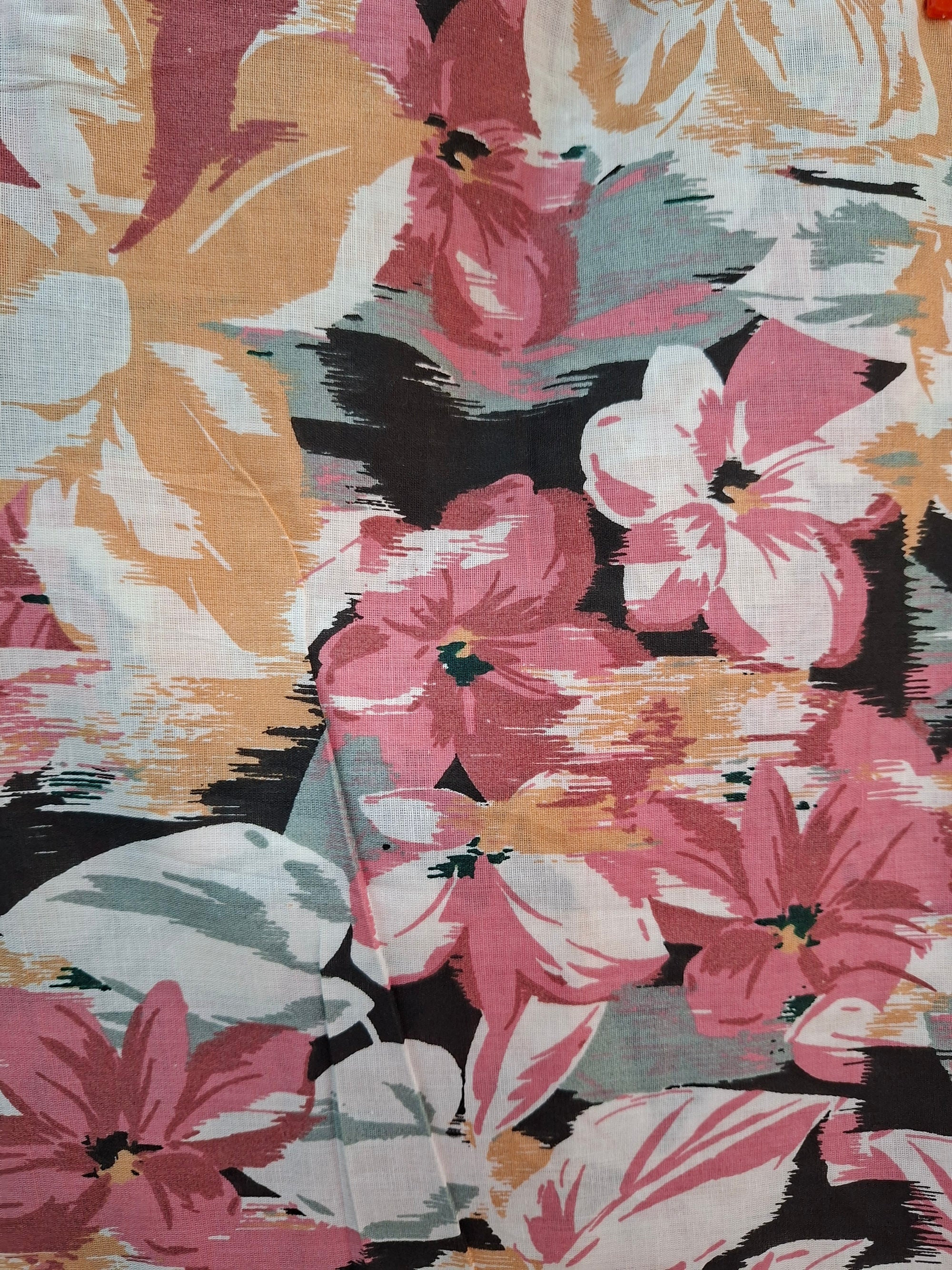 Cotton Unstitched Machine Print suits with high quality fabric