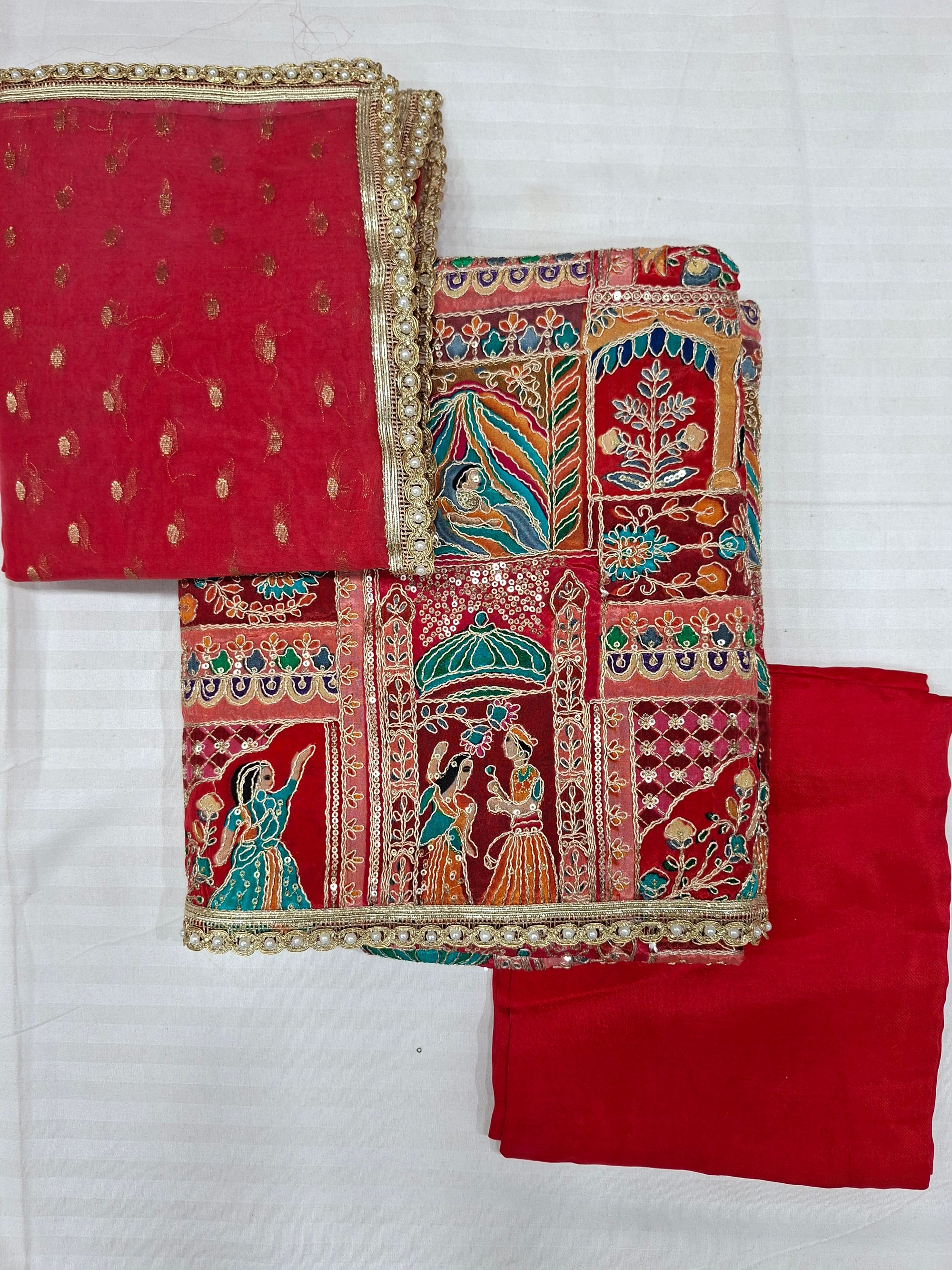 Special Raja Rani premium handprint unstitched suit