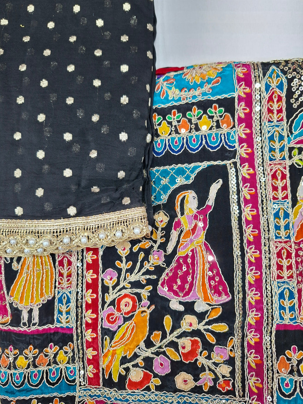 Special Raja Rani premium handprint unstitched suit