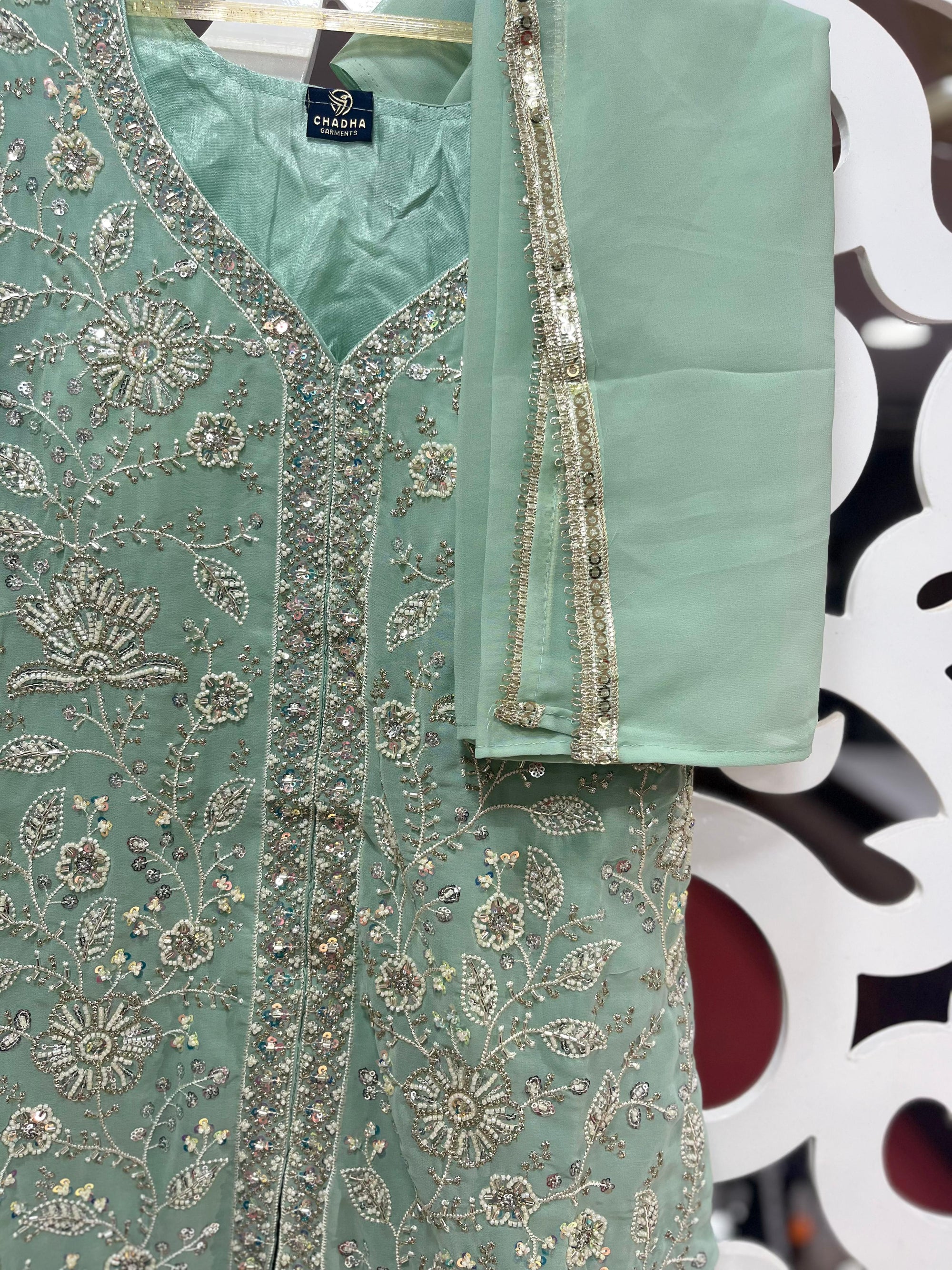 Front cut readymade premium suits with Duppata And Bottom