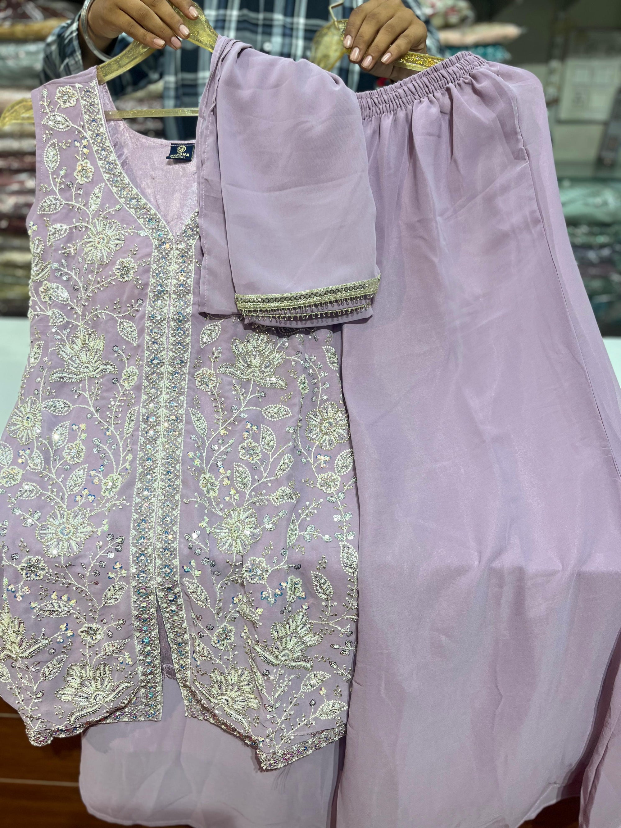 Front cut readymade premium suits with Duppata And Bottom
